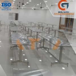 Stainless Steel Dining Table, 8 Seater