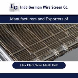 Stainless Steel Flex Plate Wire Mesh Belt, For Industrial