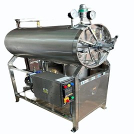 Stainless Steel Horizontal Cylindrical Autoclave, 50 litre