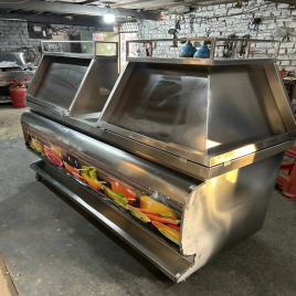 Stainless Steel Juice Counter L Shape, For Shop