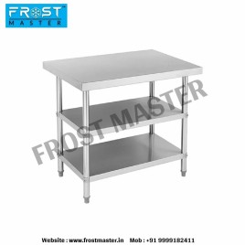 Stainless Steel MATTE FINISH FROST MASTER SS WORKING TABLE, For Hotel