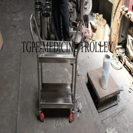 Stainless Steel Medicine Trolley, Size: Standard