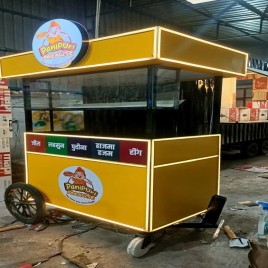 Stainless Steel Pani Puri Counter, For Street Food Stall