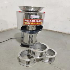 Stainless Steel Potato Chips Cutting Machine, For Commercial, Capacity: 250kg/hr