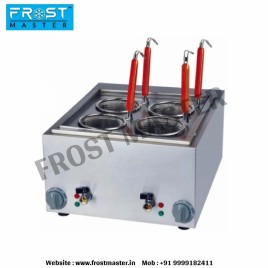 Stainless Steel Round Frost Master Pasta Boiler 4 Compartment, Size: 180x180x130mm