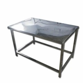 Stainless Steel Silver SS Table, Size: 24 X 48 X 34 Inch