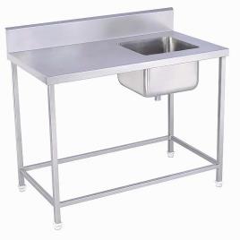 Stainless Steel Single Sink Unit With Work Table