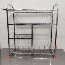 Stainless Steel Square 24x24 Inch Ss Kitchen Rack, Shelves: 6, Size/Dimensions: Standard