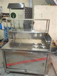 Stainless Steel Ss Snacks Display Counter, For Resturant,Street