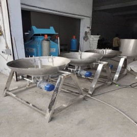 Stainless Steel Steam Auto Mawa Kadhai Machine, For Milk