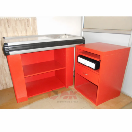 Stainless Steel Supermarket Cash Counter