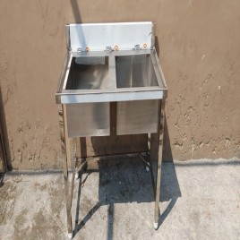 Stainless Steel Two Sink Unit, Sink Type: Double