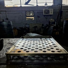 Stainless Steel Vadagam Making Plate, 15x15 Inches