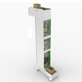 Stainless Steel Vertical Lift Conveyor Systems or Box Lifter, Capacity: 10 kg /Minute