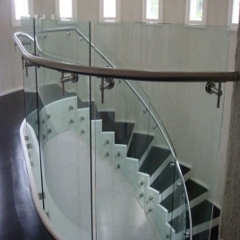 Stairs Duplex Glass Railings, For Home