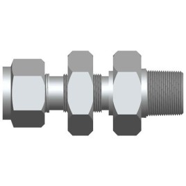 Steel Bulkhead Male Connector, For Structure Pipe, Size: 1/2 inch