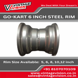 Steel Silver 6 Inches Go Kart Rim