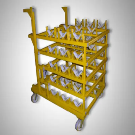 Steel Yellow Industrial Transport Trolley, 4, Load Capacity: 100 - 1000 Kg