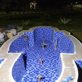 SWIMMING POOL CRYSTAL MOSAIC TILES FOR WATER BODY, 1x1 Feet