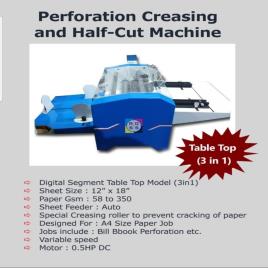 Table Top Half Cutting Creasing Perforation 18""