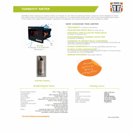Tb 650 Online Turbidity Meter, 0-2000 NTU