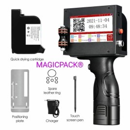 TIJ HANDHELD INKJET CODER MACHINE(WITH CATRIDGE) 1/2 inch, Black & White