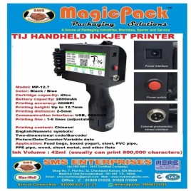 TIJ HANDHELD INKJET CODER MACHINE(WITH CATRIDGE) 1/2 inch, Black & White
