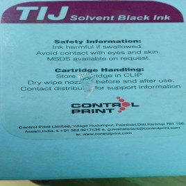 Tij Solvent Black Ink Cartridge(Control Print), Page Yield: 480 Pages
