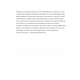 Tilt Head Planetary Mixer - 7.5 litres Bowl