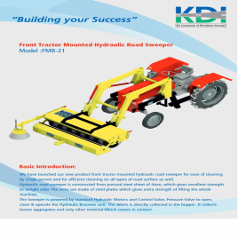 Tractor Front Mounted Hydraulic Broomer