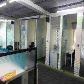 Transparent Office Partition Glass Work