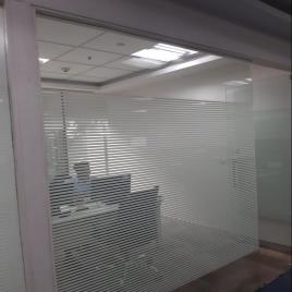 Transparent Office Partition Glass Work