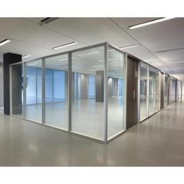 Transparent Office Partition Glass Work