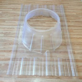 Transparent Polycarbonate Ventilator Base Plate, Thickness: 1.07mm