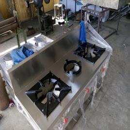 Triple Burner Range, For Industrial, Steel