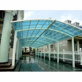 Tunnel SKT MS Frame Polycarbonate Car Shed, Thickness: 2.5 - 5 Mm