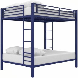 Twin Over Full Steel Bunk Bed, Without Storage, Suitable For: Kids & Adults