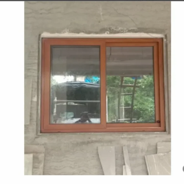 Ultra IN-EX 5 mm Brown UPVC Sliding Window, 3.5x2.5 Feet