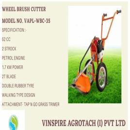 VINSPIRE Wheel Type Brush Cutter, Power: 2.2 HP