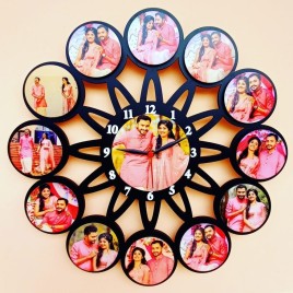 Wall clock mdf customized photo frame