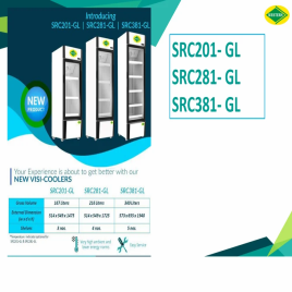 Western 300-400 L Glass Door Refrigerator, Double, Side by Side