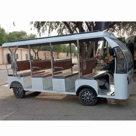 White 14 Seater Electric Golf Cart, 120 Km