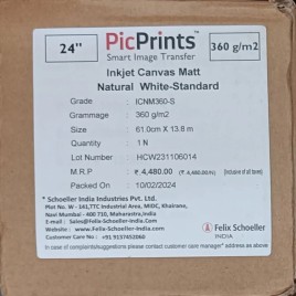 White Cotton Inkjet Canvas Roll