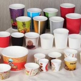 White Disposal Paper Glasses