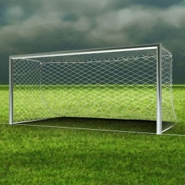 White Hand Nylon Football Goal Net, Layer: Single