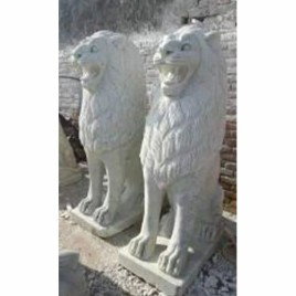 White Lion Marble Statue, For Interior Decor, Size/Dimension: 3feet(Height)