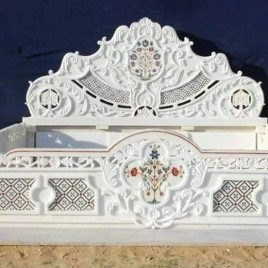 White Marble Bed, For Home