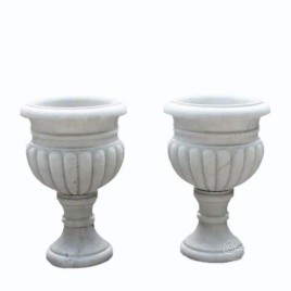 White Marble Flower Pot, Height: 2.5 Feet, Size: 60x120 cm