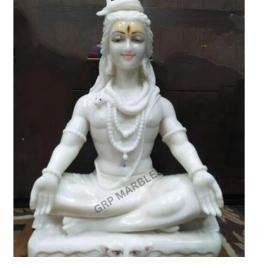 White Marble Shankar Ji Statue, Temple