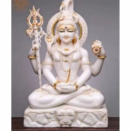 White Marble Shiva Statue, Temple